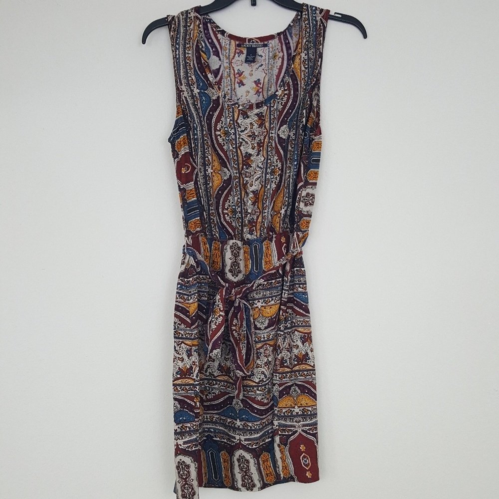Lucky Brand BOHO Tie Waist Dress